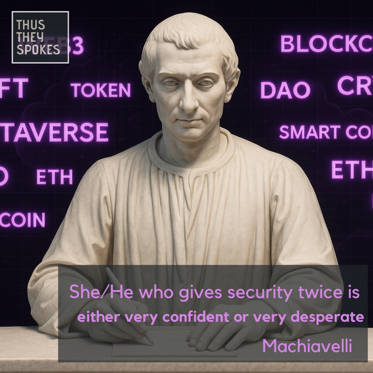 Marble statue of Machiavelli