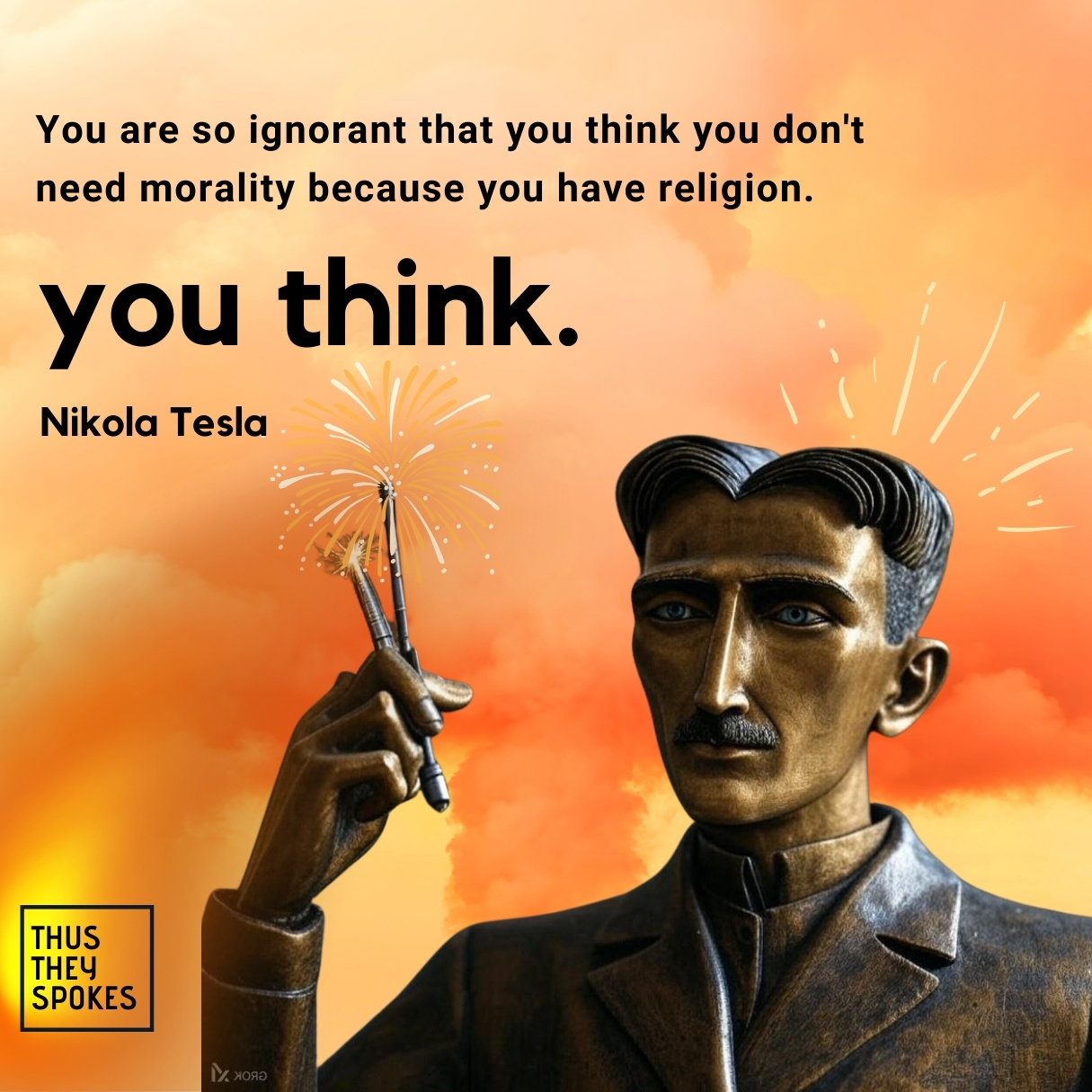 Portrait of Nikola Tesla